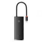 Baseus Lite Sorozat Hub 6 az 1-ben USB-C - 2x USB 3.0 + USB-C + HDMI + SD, fekete