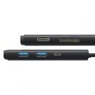 Baseus Lite Sorozat Hub 6 az 1-ben USB-C - 2x USB 3.0 + USB-C + HDMI + SD, fekete