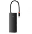 Baseus Lite Sorozat Hub 5 az 1-ben USB-C - 3x USB 3.0 + USB-C + HDMI Fekete