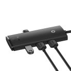 Baseus Lite Series Hub 4in1 USB-C 4x USB 3.0 + USB-C 2m fekete (WKQX030501)