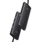 Baseus Lite Series Hub 4in1 USB-C 4x USB 3.0 + USB-C 2m fekete (WKQX030501)