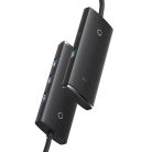 Baseus Lite Series Hub 4in1 USB-C - 4x USB 3.0 1m fekete (WKQX030401)