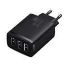 Baseus CCXJ020101 3xUSB 17W EU black compact charger