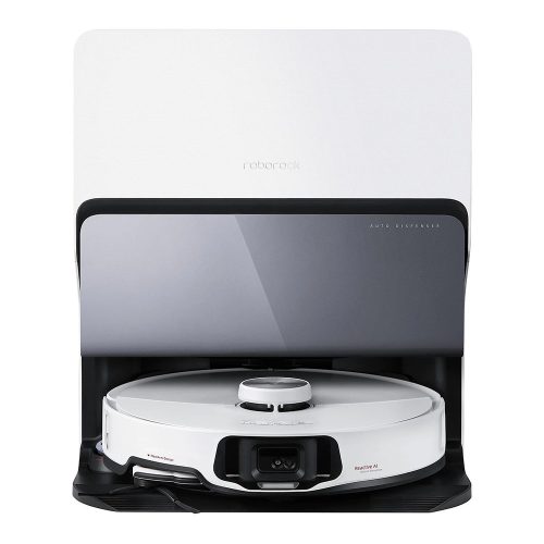 Roborock S8 MaxV Ultra black robot wacuum cleaner with dock